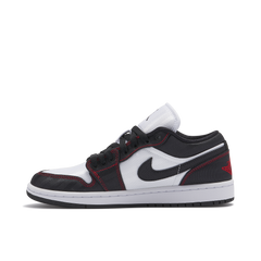 AIR JORDAN 1 LOW SE UTILITY BLACK WHITE RED WOMENS