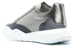 Alexander McQueen Court Trainer 'Grey Silver Navy White' 711132WIAAB1820 #