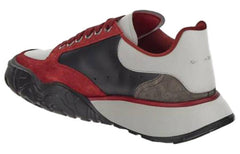 Alexander McQueen Color Block Low-top Leather Sneakers 'Red Black Grey' 667799WID6J8829 #