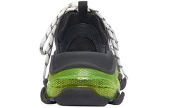 (WMNS) Balenciaga Triple S 'Black Yellow Fluo' 544351W09ON1047 #