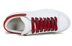 (WMNS) Alexander McQueen Oversized Sneaker 'White Burgundy' 621056WHXMT9727 #
