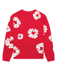 Long Sleeve Cotton Wreath Tee Black , Green, Grey , Navy , Red