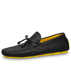 Mocassins LOUIS VUITTON x YAYOI KUSAMA « Monogramme noir et jaune » 1ABD55 #