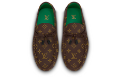 Mocassins LOUIS VUITTON « Monogram marron et vert » 1AARSP #