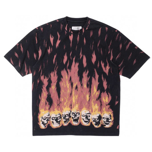 Supreme MM6 Maison Margiela oversized black Liquid Blue T-shirt