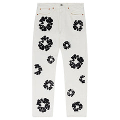 Le Jean Couronne de Coton Blanc