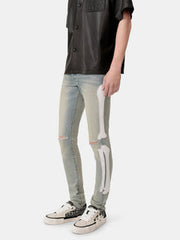 BONES SLASH JEAN - Antique Indigo White