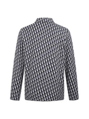 Chemise en maille jacquard Oblique bleue Christian Dior