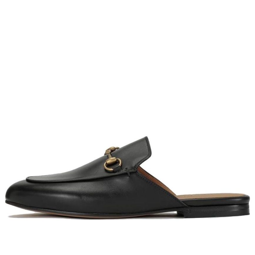 (WMNS) Gucci Princetown 'Black Leather' 423513-BLM00-1000 #