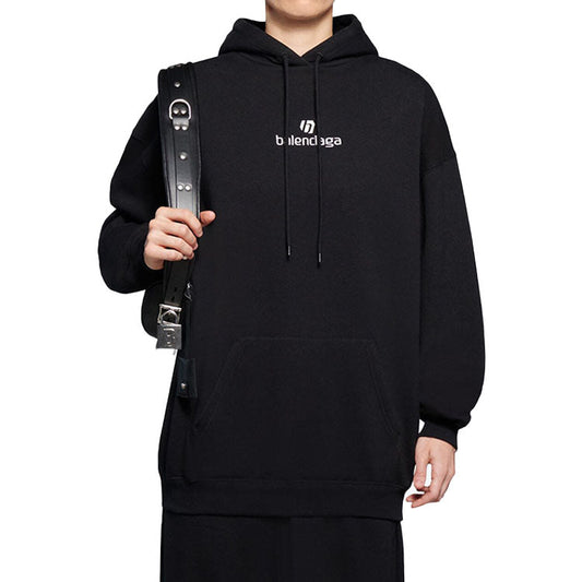 (WMNS) Balenciaga Alphabet Printing Long Sleeves Hoodie Black 578135TJVE11034 #