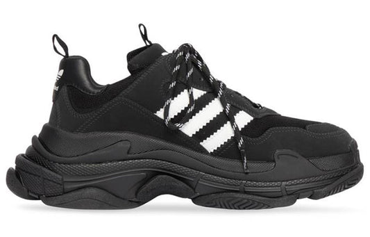 Adidas x Balenciaga Triple S Sneaker 'Black White' 712821W2ZB21090 #