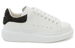(WMNS) Alexander McQueen Oversized Sneaker 'White Jet Black Crystal' 666407WIA4Z9581 #