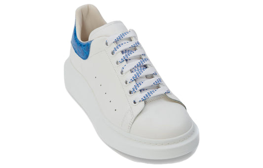 Alexander McQueen Oversized Sneaker 'White Ultramarine Crocodile' 625162WHYB89407 #