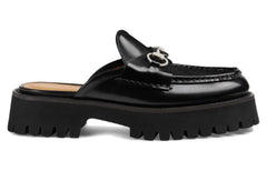(WMNS) Gucci Mule with Horsebit 'Black Leather' 764207-DS800-1000#