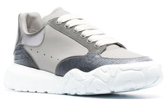 Alexander McQueen Court Trainer 'Grey Silver Navy White' 711132WIAAB1820 #
