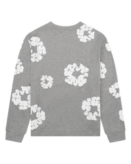 Long Sleeve Cotton Wreath Tee Black , Green, Grey , Navy , Red