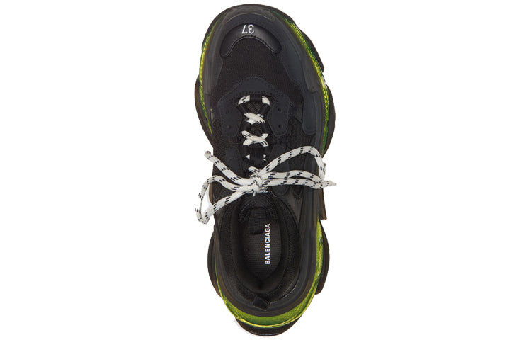 (WMNS) Balenciaga Triple S 'Black Yellow Fluo' 544351W09ON1047 #