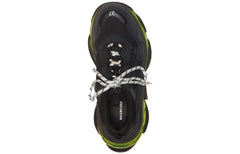 (WMNS) Balenciaga Triple S 'Black Yellow Fluo' 544351W09ON1047 #