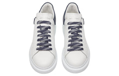 (WMNS) Alexander McQueen Oversized Sneaker 'White Ink Blue' 621056WHXMT9164 #