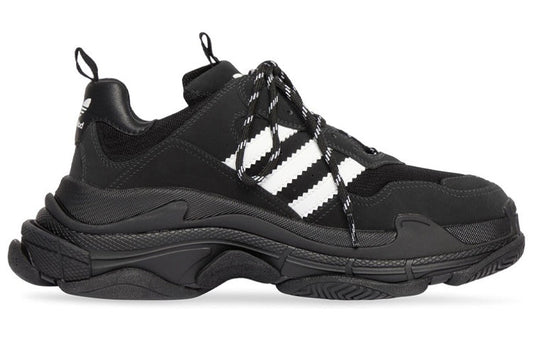 (WMNS) Adidas x Balenciaga Triple S Sneaker 'Black' 712764W2ZB21090 #