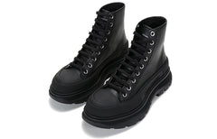 Alexander McQueen Tread Slick Lace Up Boot 'Triple Black Leather' 627206WHZ621081 #