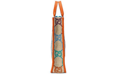 (WMNS) Gucci Rainbow Gradient Logo Flax Tote 'Beige Orange' 550763-2KMA0-8485 #