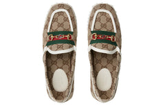 (WMNS) Gucci Driver With Horsebit Web 'Beige' 655468-2HK70-9794 #.