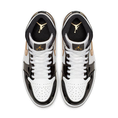Air Jordan 1 Mid Patent 'Black Gold' 852542-007 #