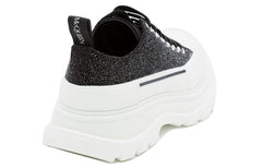 (WMNS) Alexander McQueen Tread Slick Lace Up Low 'Galaxy Black' 633902WHW571027 #