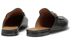 (WMNS) Gucci Princetown 'Black Leather' 423513-BLM00-1000 #