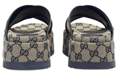 (WMNS) Gucci GG Platform Slide Sandal 'GG Motif - Beige Blue' 692842-H6320-4061 #