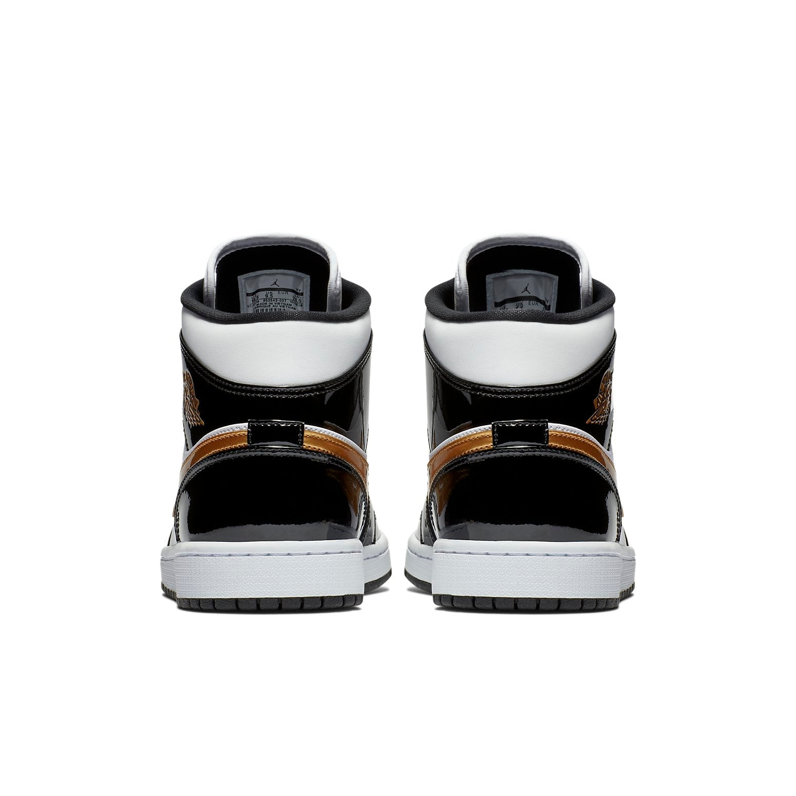 Air Jordan 1 Mid Patent 'Black Gold' 852542-007 #