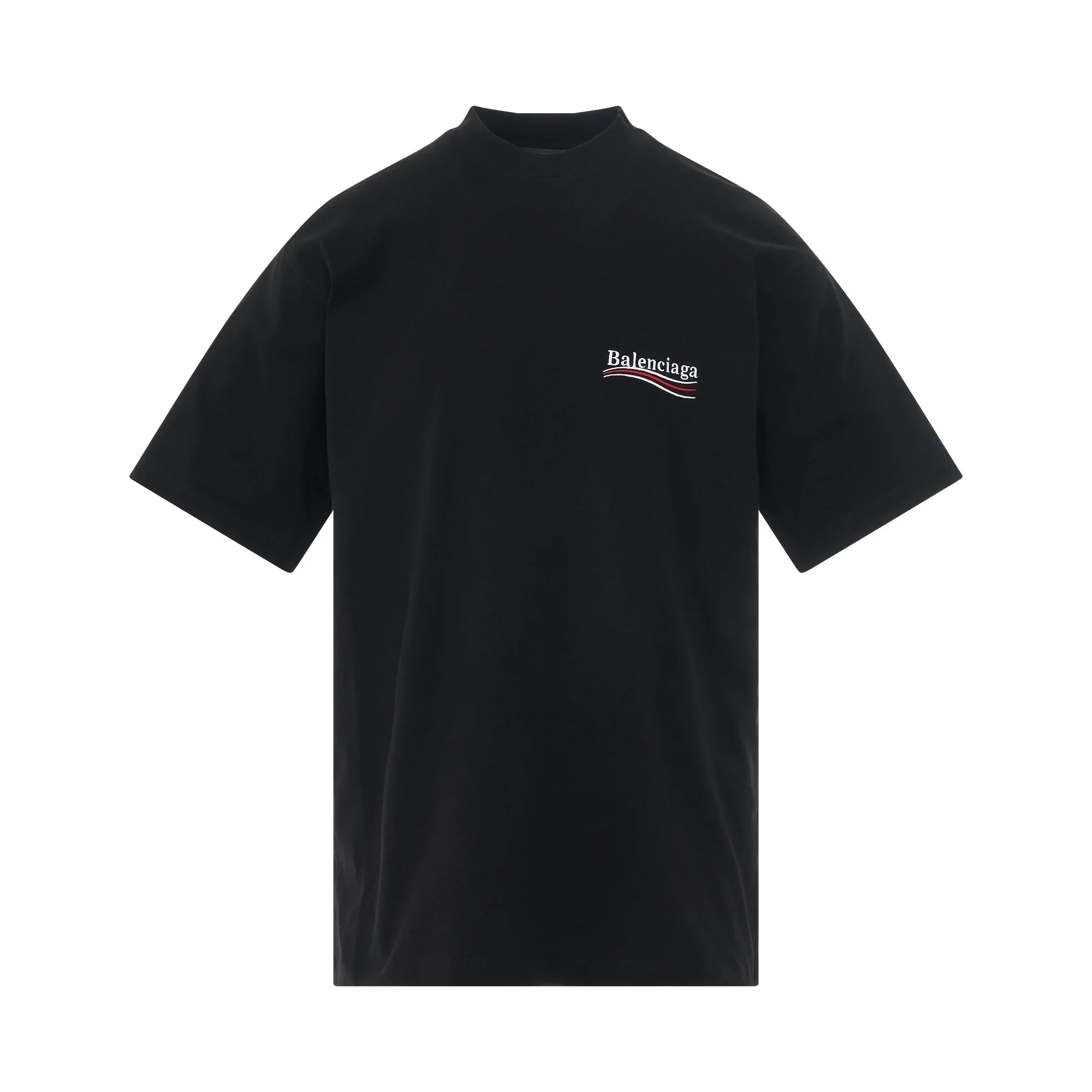 BALENCIAGA Political Campaign Oversized T-Shirt in Black