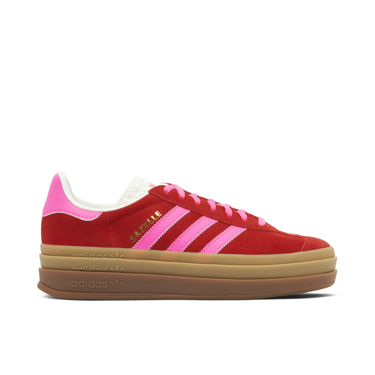ADIDAS GAZELLE BOLD COLLEGIATE RED LUCID PINK WOMENS