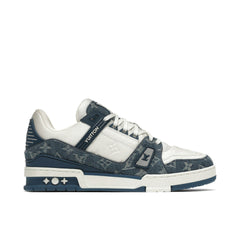 LOUIS VUITTON LV TRAINER DENIM MONOGRAM BLEU