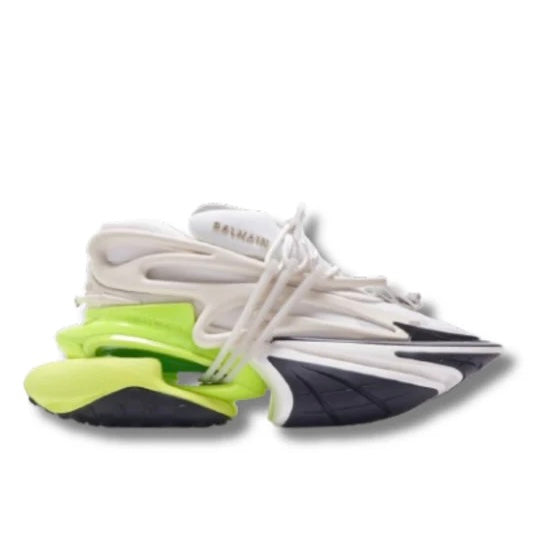 Baskets chunky ‘Unicorn’ blanches et vertes Balmain