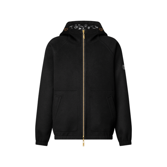 Reversible double-sided hooded sweatshirt
