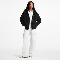 Reversible double-sided hooded sweatshirt