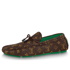 Mocassins LOUIS VUITTON « Monogram marron et vert » 1AARSP #