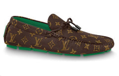 Mocassins LOUIS VUITTON « Monogram marron et vert » 1AARSP #