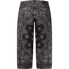 Supreme Bandana Jacquard Baggy Jean 'Black