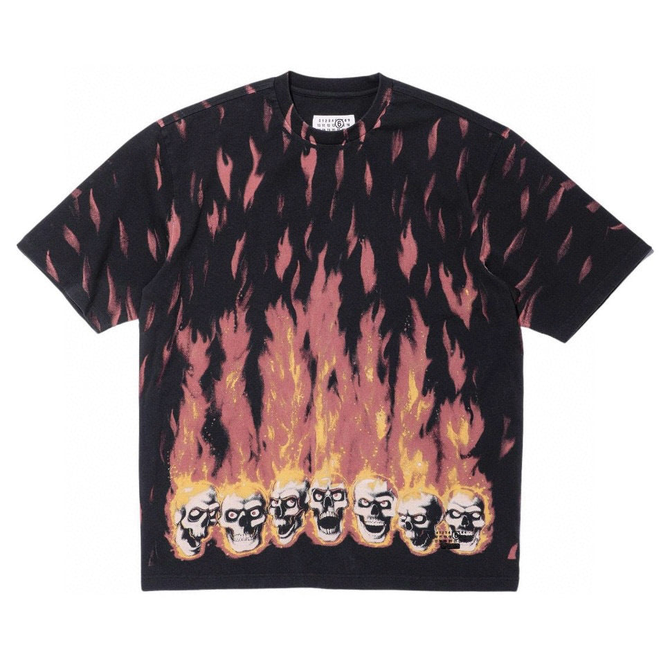 Supreme MM6 Maison Margiela oversized black Liquid Blue T-shirt