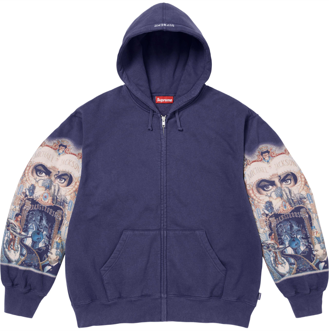 SUPREME X MICHAEL JACKSON DANGEROUS ZIP UP HOODED