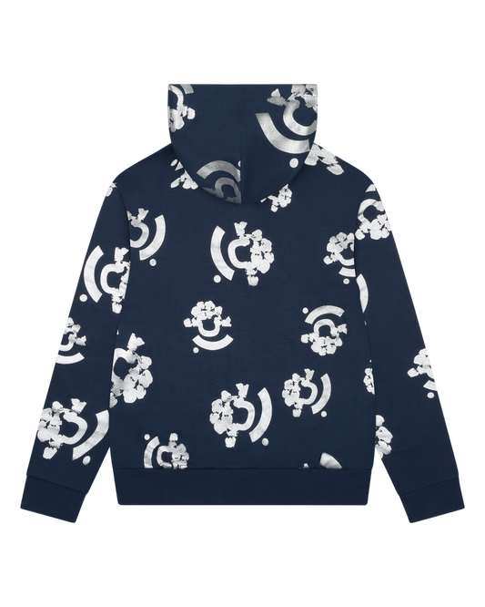 Bstroy Tears Zip Hoodie Blue