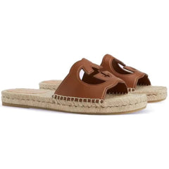 Mules ajourées GUCCI « BROWN BEIGE »