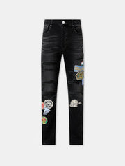 JEAN SLIM REPARADO STATION - Noir Vintage