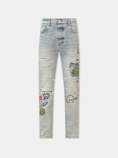 STATION PATCH REPAIR SLIM JEAN - Perfect Antique Indigo