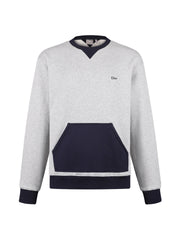 Sweat-shirt ras du cou avec logo brodé mélangé