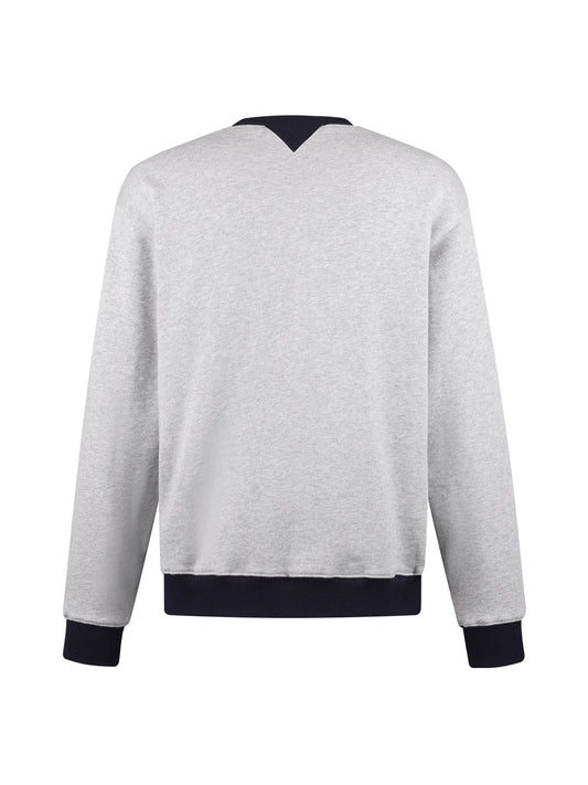 Blended Embroidered Logo Crewneck Sweatshirt