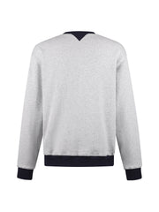 Sweat-shirt ras du cou avec logo brodé mélangé